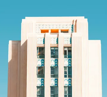 Art Deco building against a blue sky